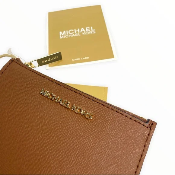 Michael Kors Tan Leather Keychain Pouch - Picture 7 of 8